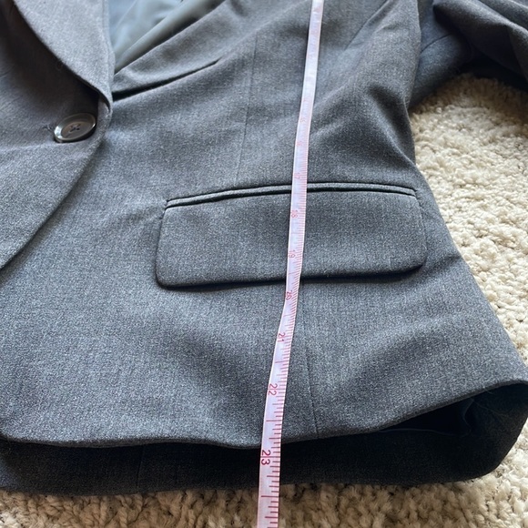 Candie’s L Button Front Blazer Jacket Women's Large Gray EUC Interview Business - Picture 8 of 9